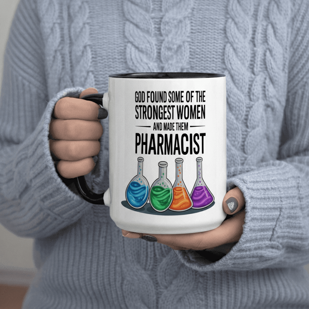 Tailorly Black Accent 11 oz Mug - Women And Made Them Pharmacists