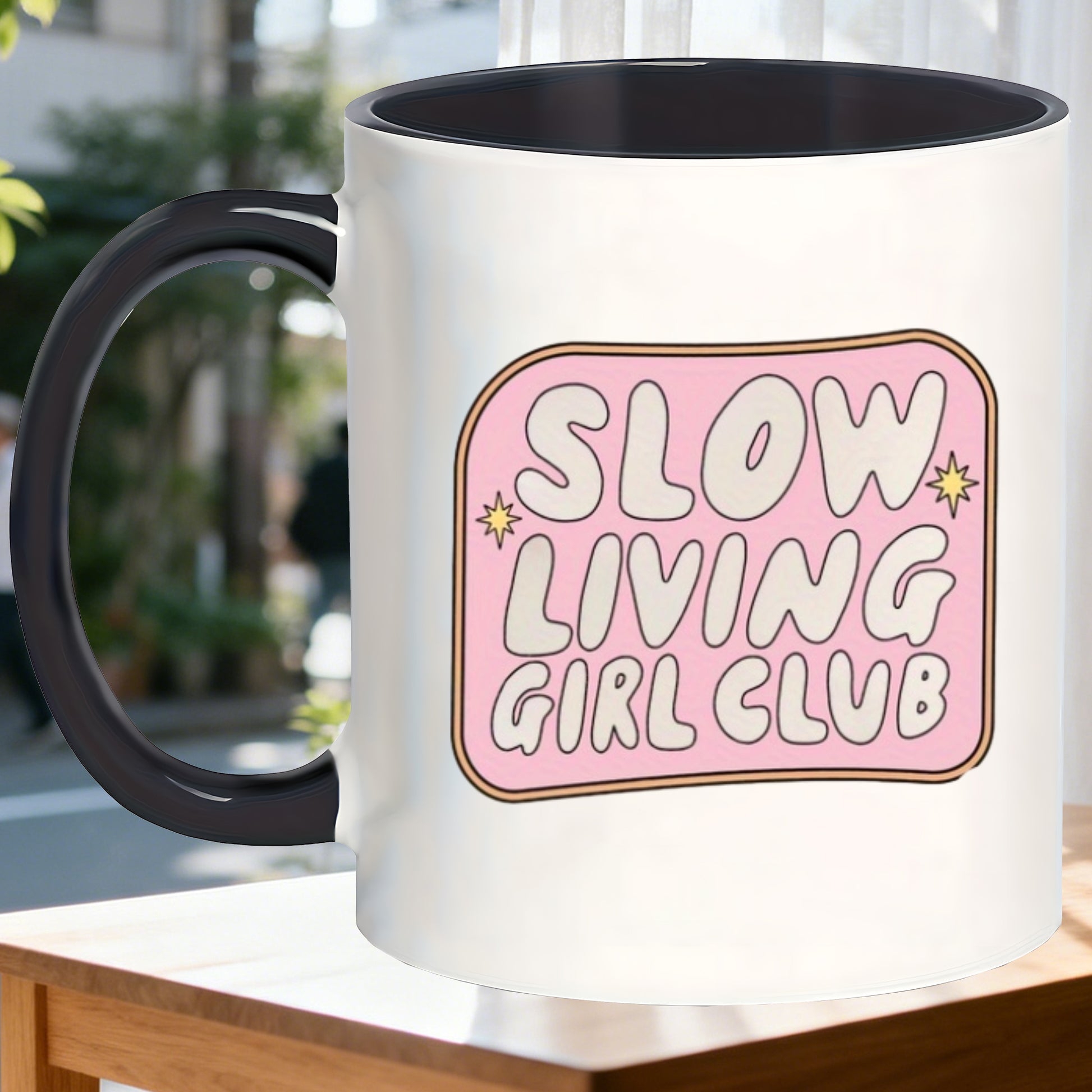 Tailorly Black Accent 11 oz Mug - fun and cute design