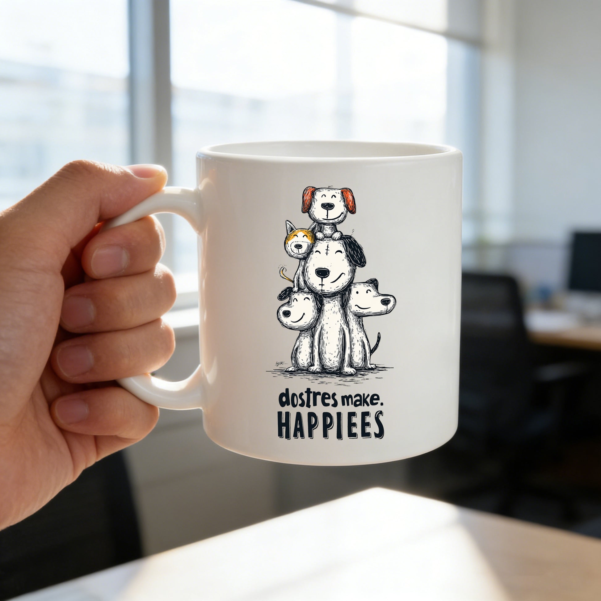 Tailorly White Ceramic 11 oz Mug - dostres make illustration