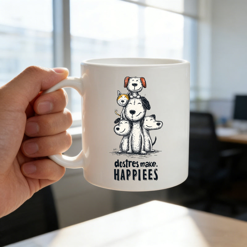 Tailorly White Ceramic 11 oz Mug - dostres make illustration