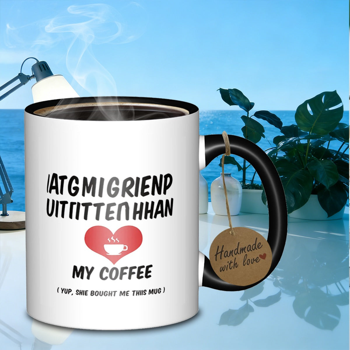 Tailorly Black Accent 11 oz Mug - coffee mug sentimentdesign suitable for office or family dinner and other occasions used as a