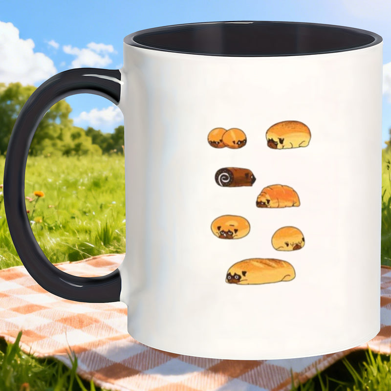Tailorly Black Accent 11 oz Mug - pugs