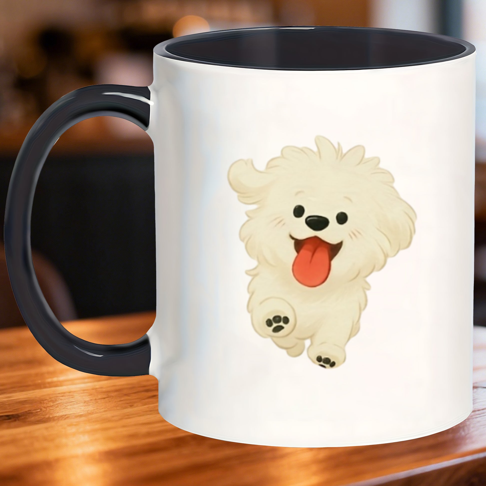 Tailorly Black Accent 11 oz Mug - adorable poodle mugs friends colleagues dad mom gifts