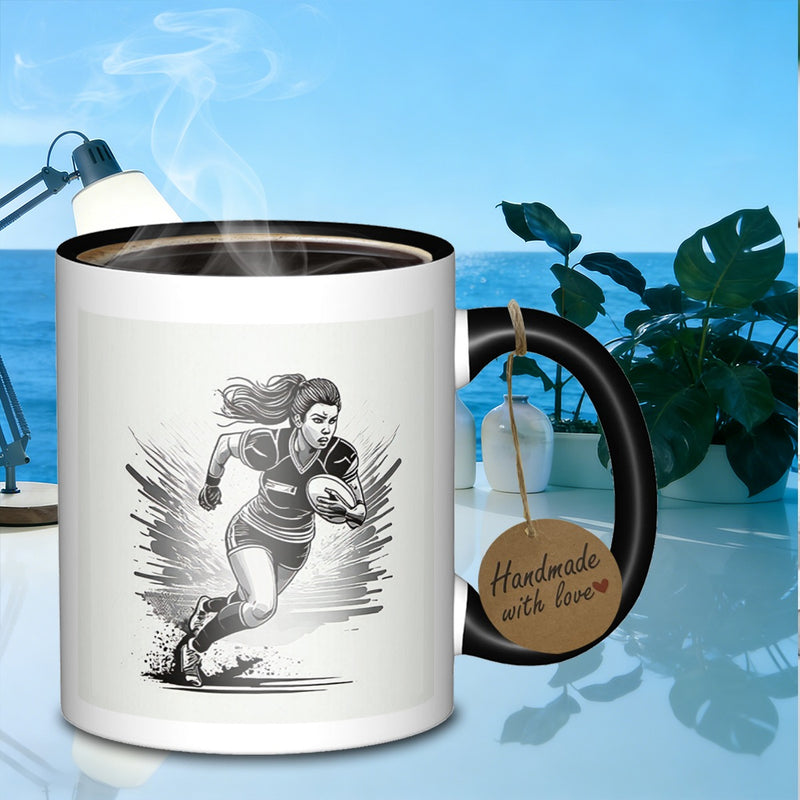 Tailorly Black Accent 11 oz Mug - player illustration