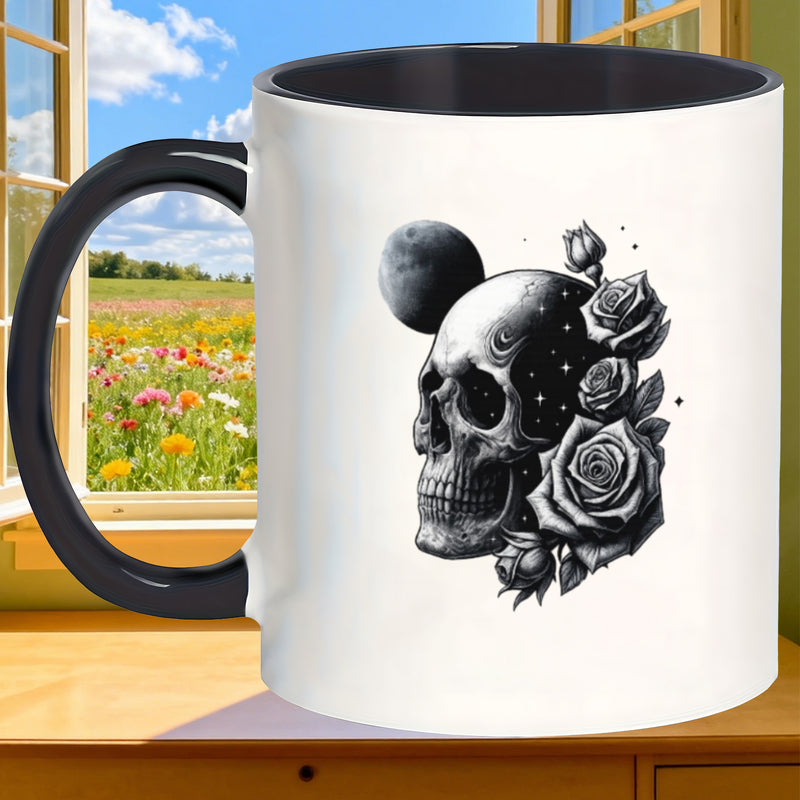 Tailorly Black Accent 11 oz Mug - gothic black and white design