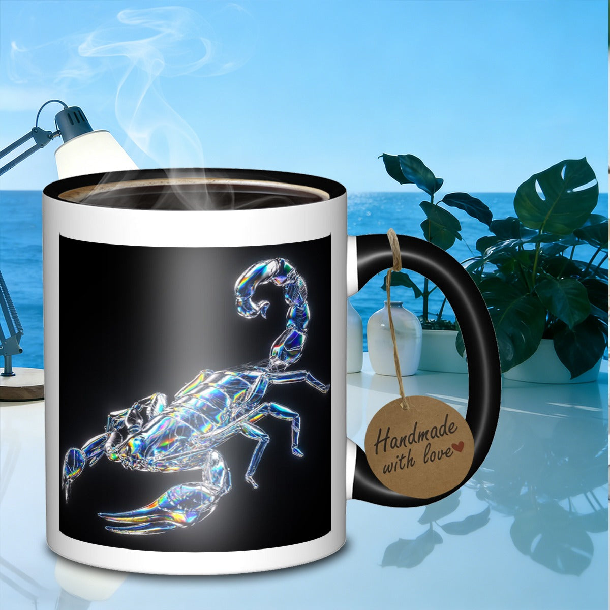 Tailorly Black Accent 11 oz Mug - iridescent pattern