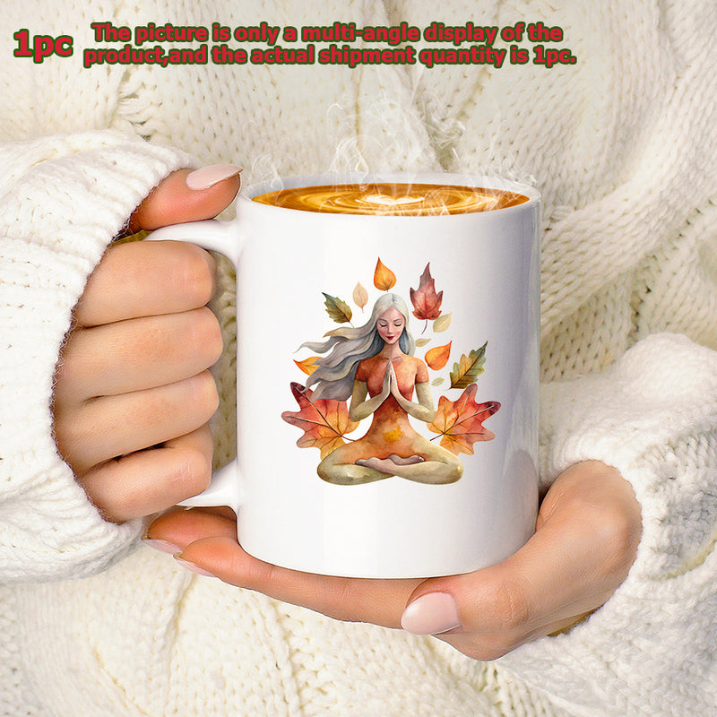 Tailorly White Ceramic 11 oz Mug - 1 funny mr golfs golf character design ceramic coffee mug elegant fairy autumn leaf ceramic mug 11oz 330ml double