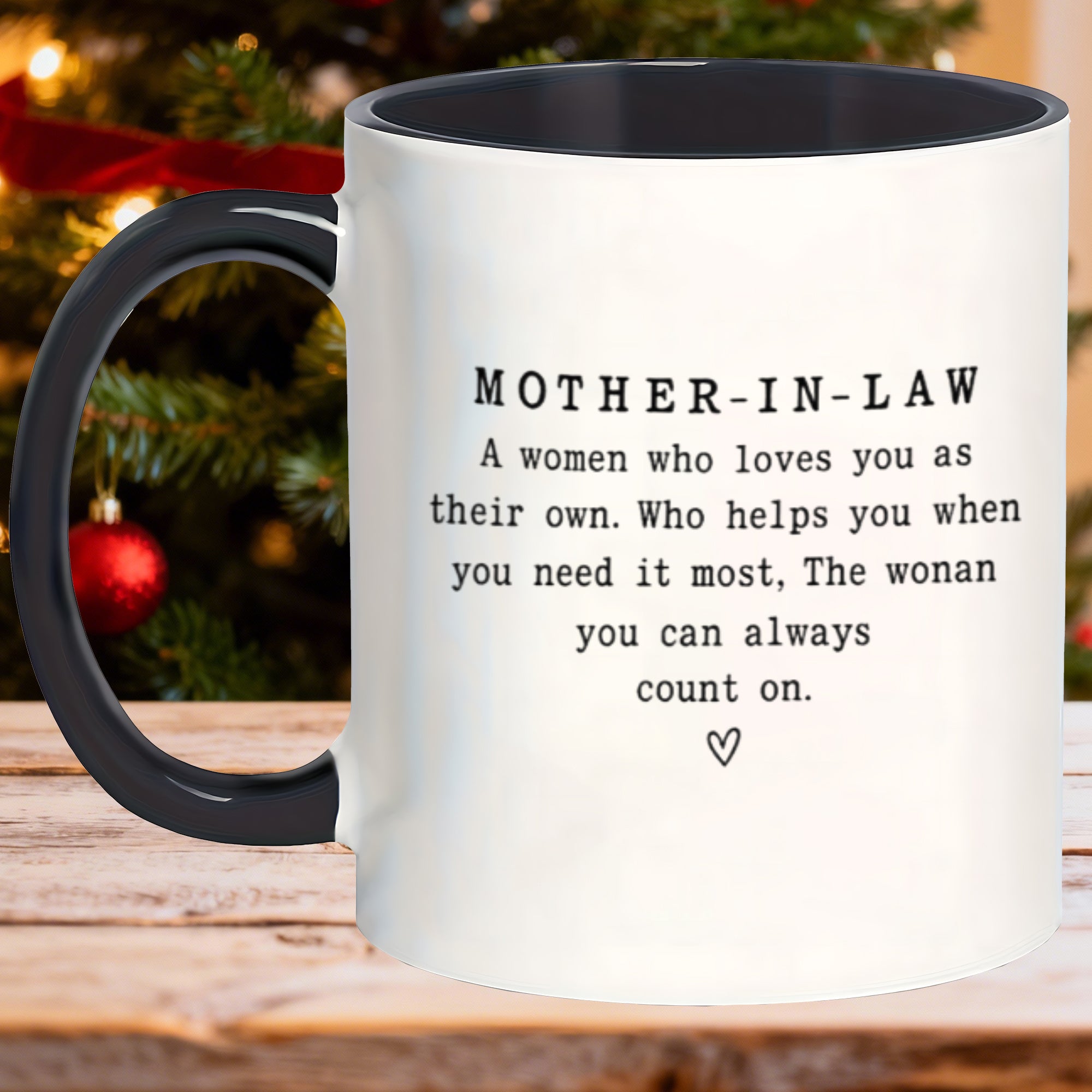 Tailorly Black Accent 11 oz Mug - a woman