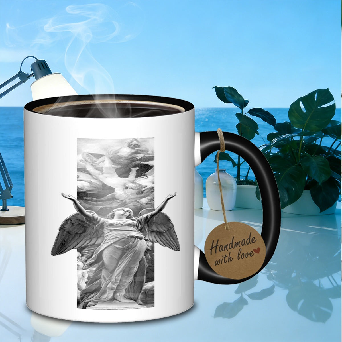 Tailorly Black Accent 11 oz Mug - statue shaped