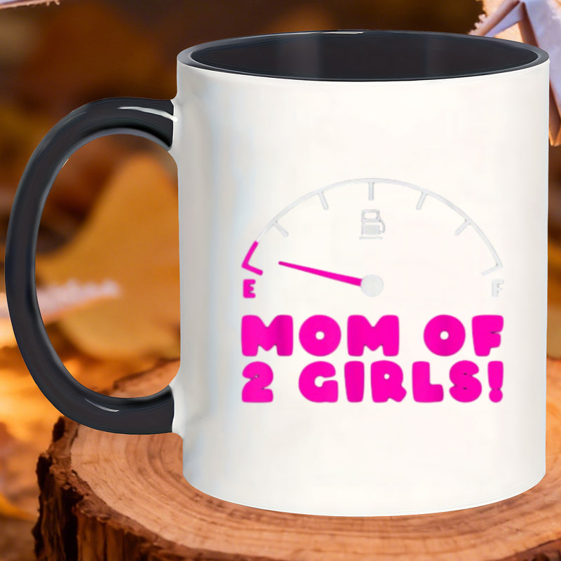 Tailorly Black Accent 11 oz Mug - mom of two mothers day mom of 2