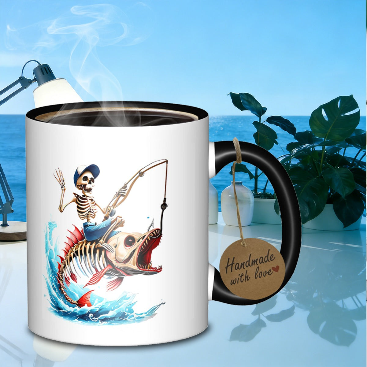 Tailorly Black Accent 11 oz Mug - skeletal