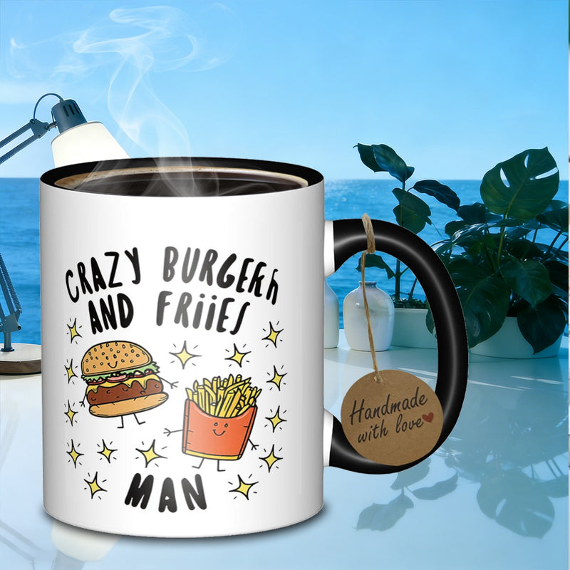 Tailorly Black Accent 11 oz Mug - fries