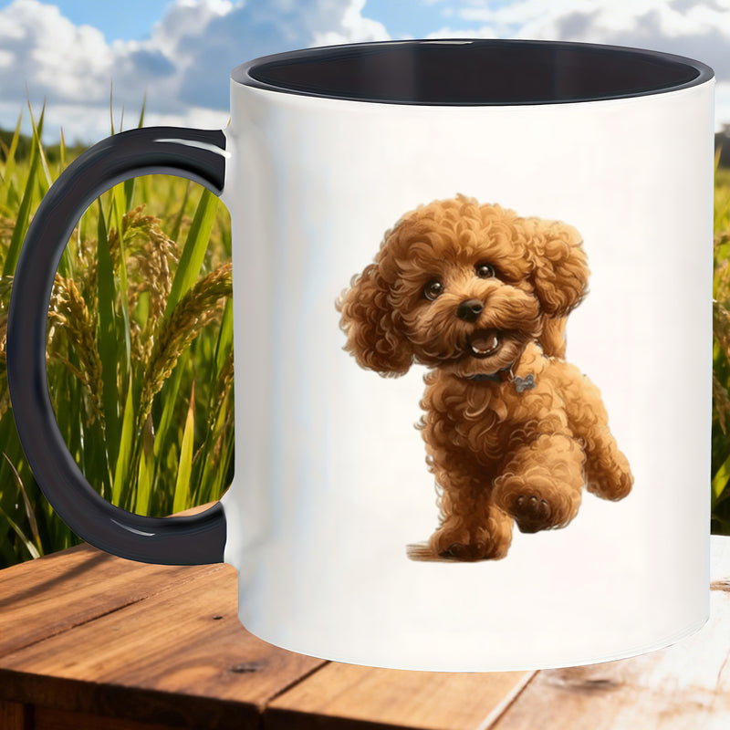 Tailorly Black Accent 11 oz Mug - adorable puppy designs