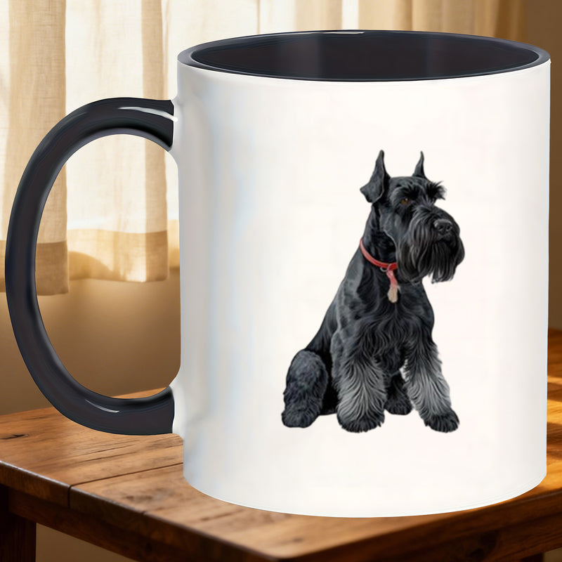 Tailorly Black Accent 11 oz Mug - black schnauzer
