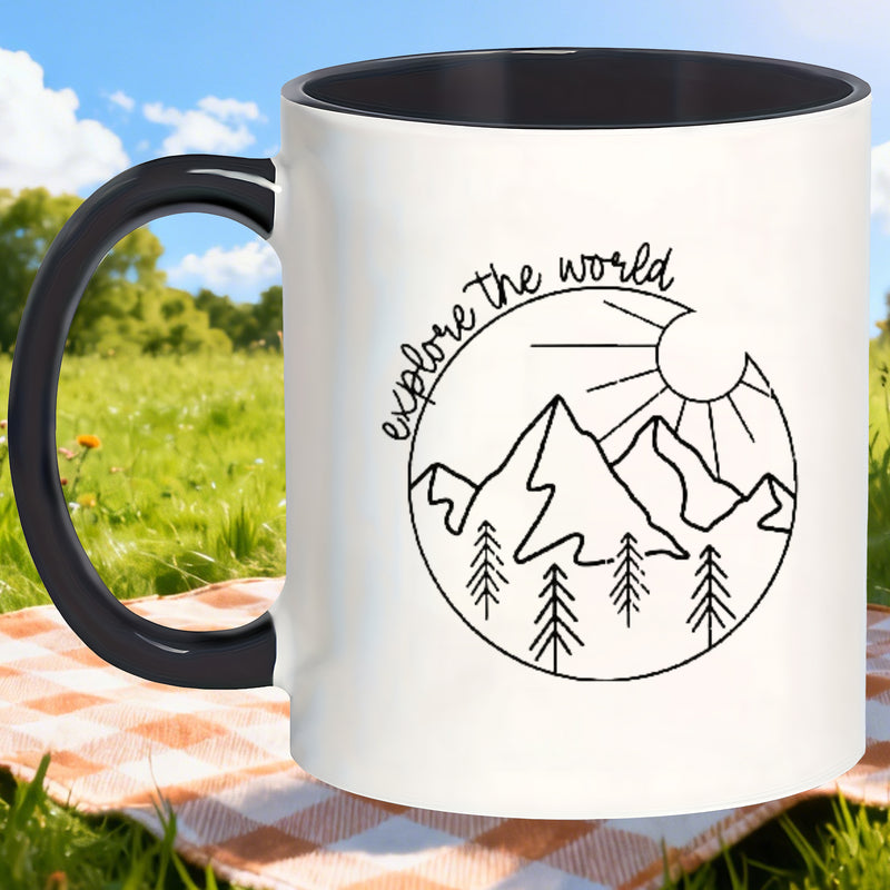 Tailorly Black Accent 11 oz Mug - sunrise
