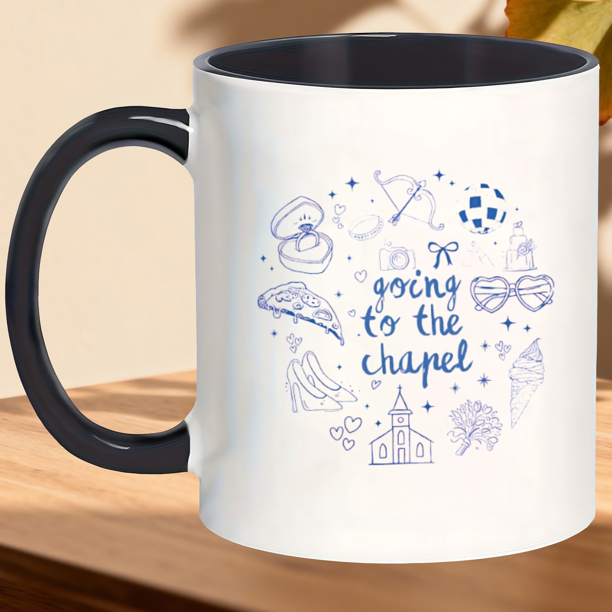 Tailorly Black Accent 11 oz Mug - crackle glaze pattern