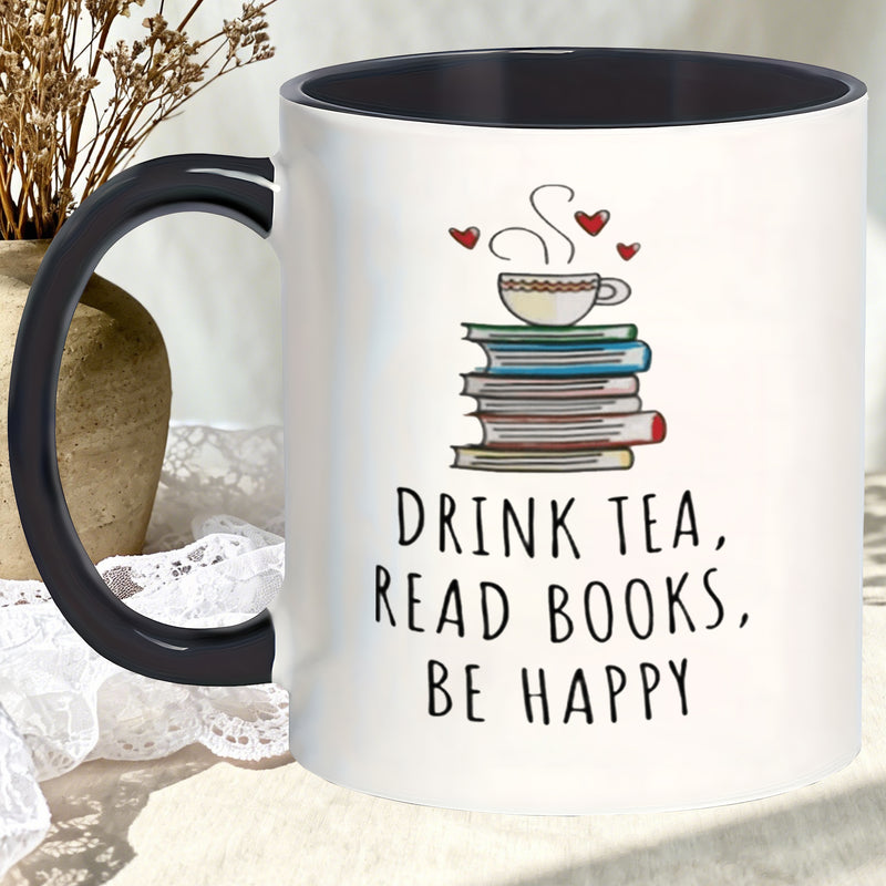 Tailorly Black Accent 11 oz Mug - book themed