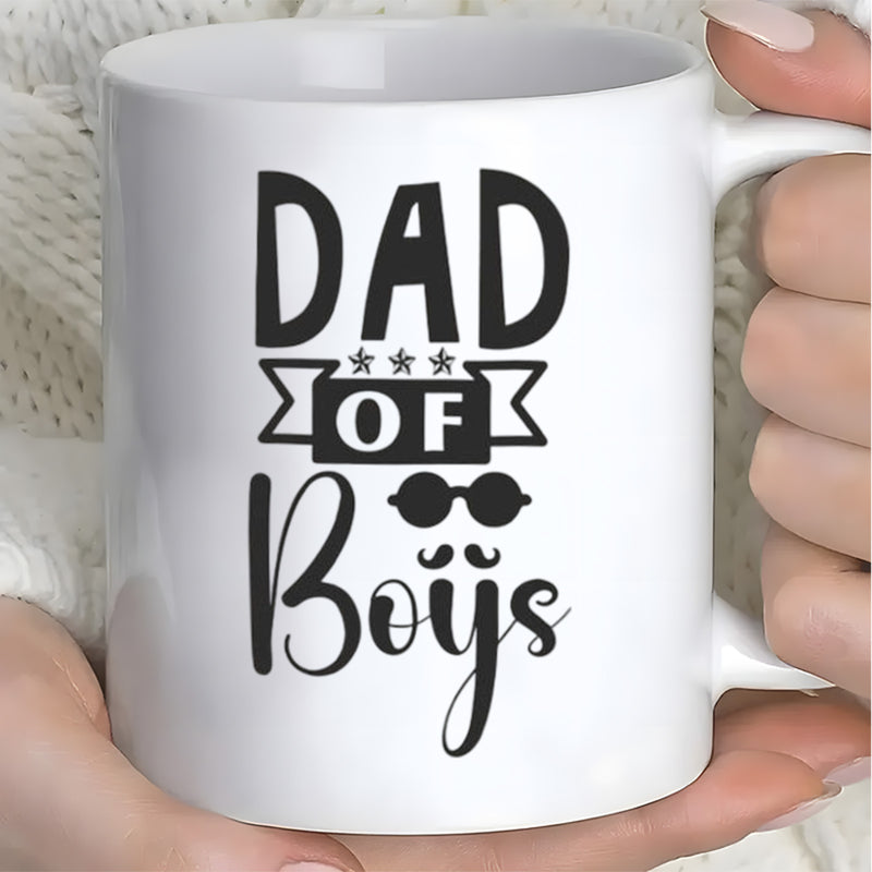 Tailorly White Ceramic 11 oz Mug - dad themed text