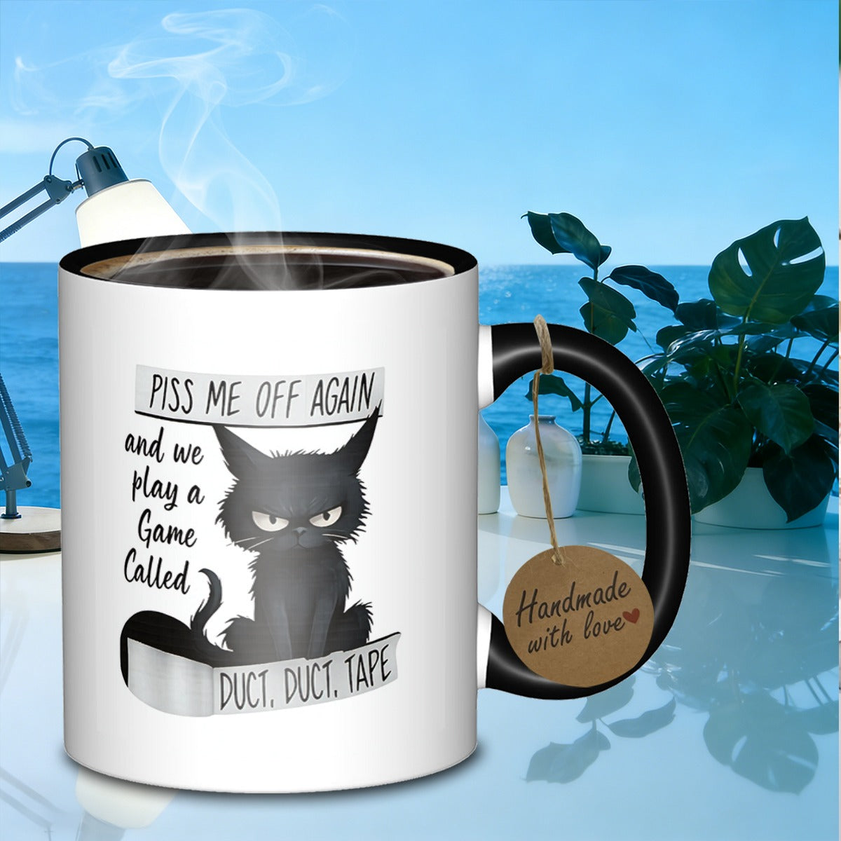 Tailorly Black Accent 11 oz Mug - ceramic mug with heavy duty office meetings_6101f9b10b004100ba5ab658d7384d9c