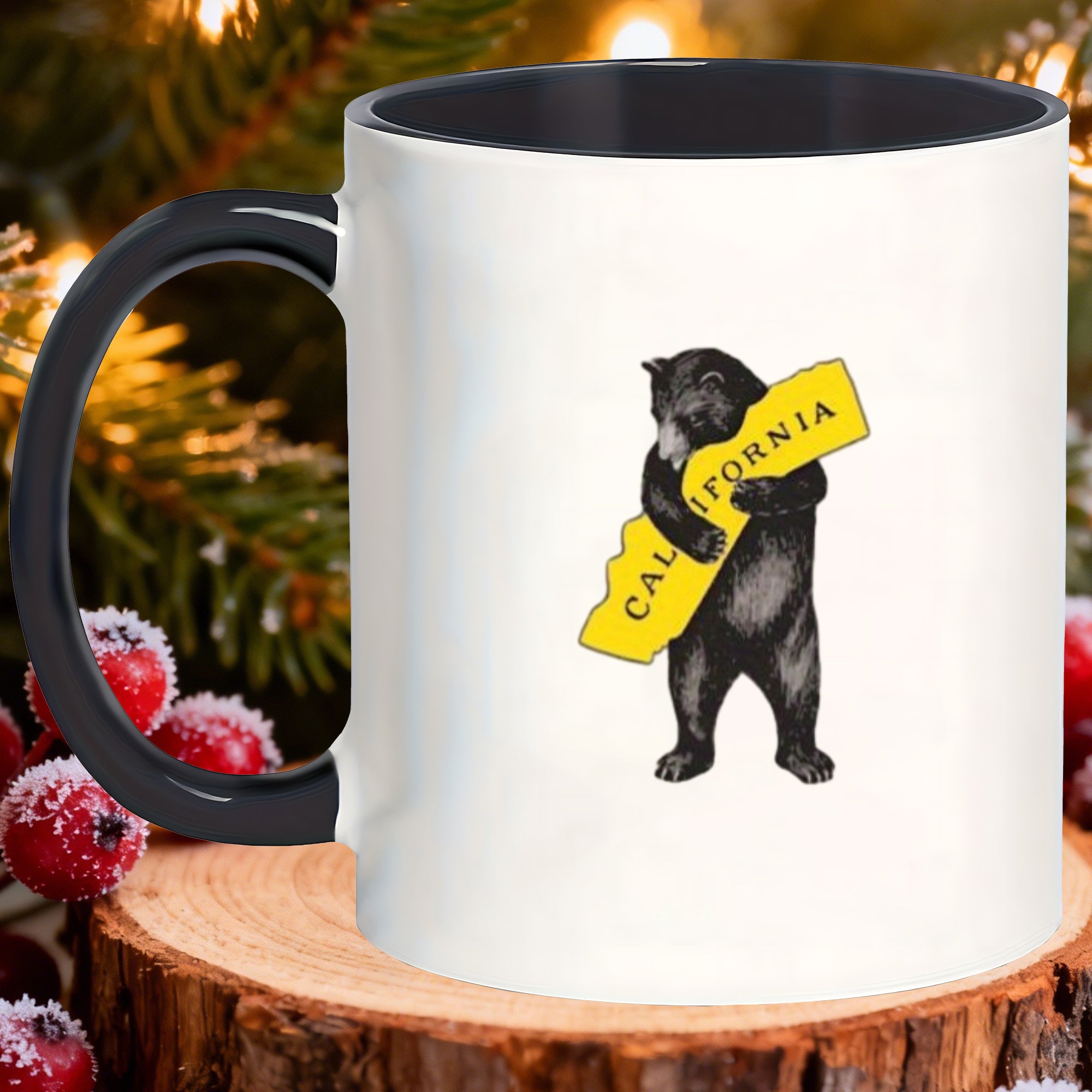 Tailorly Black Accent 11 oz Mug - hug illustration