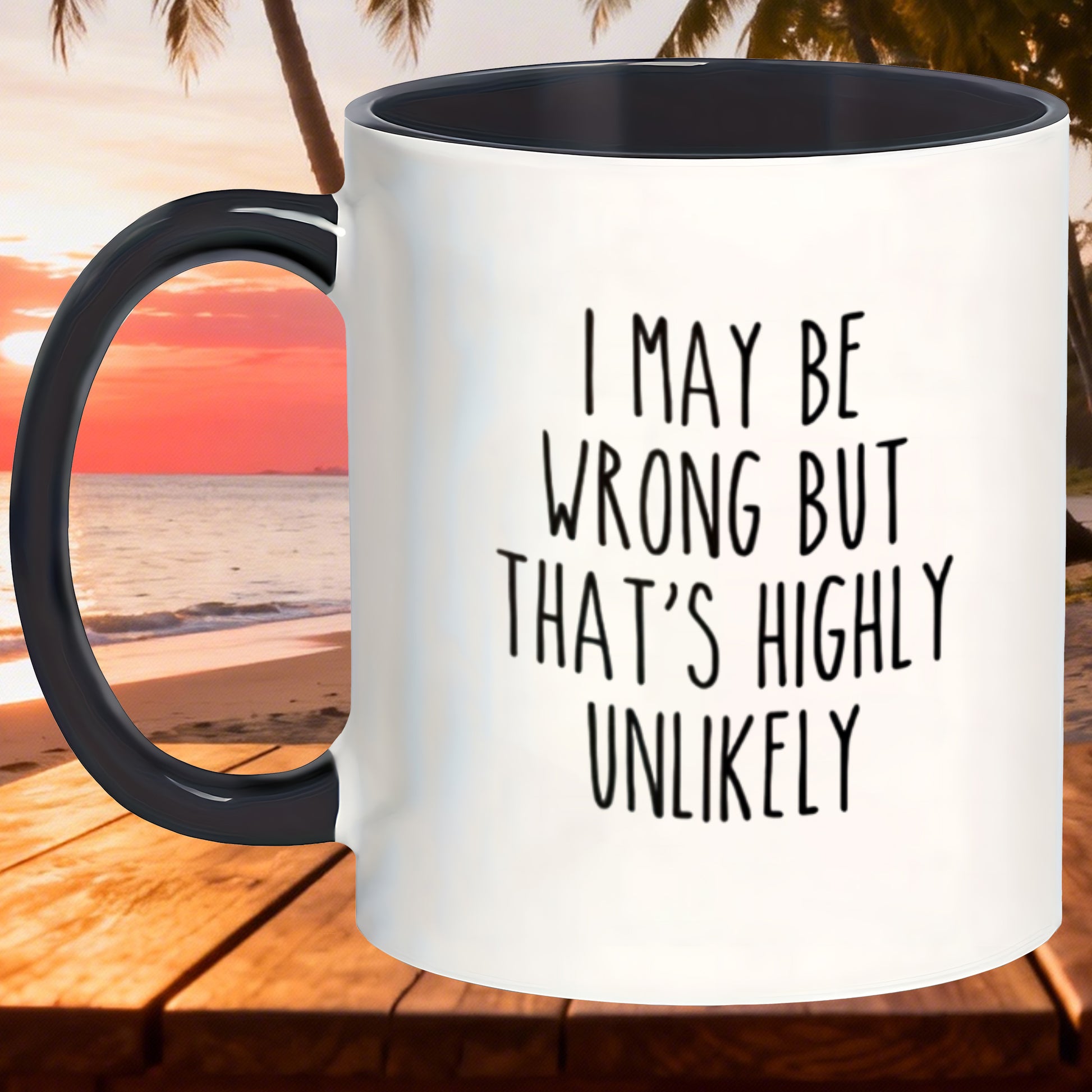 Tailorly Black Accent 11 oz Mug - funny sarcastic text "but thats"