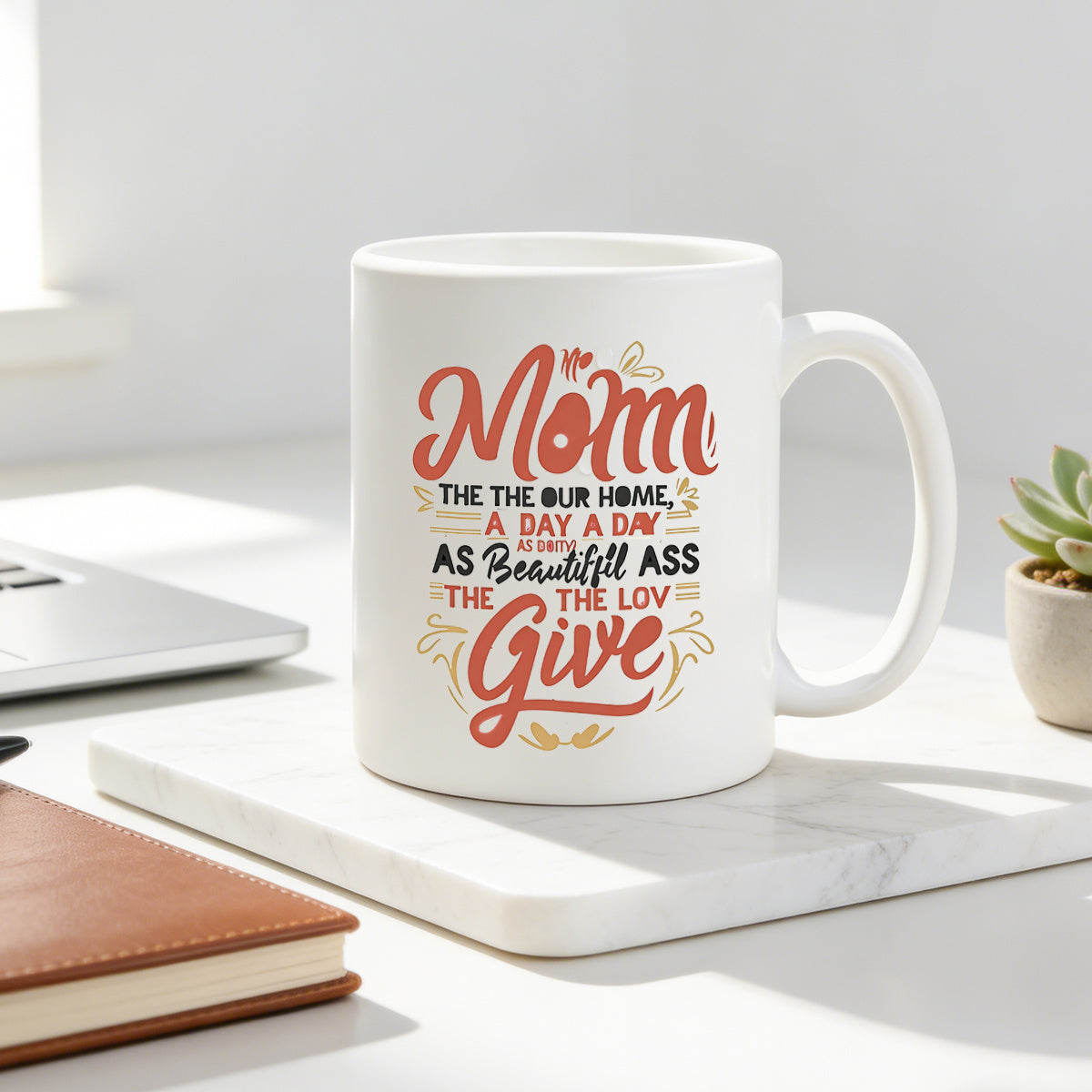 Tailorly White Ceramic 11 oz Mug - 11oz mom of coffee mug a gift for mothers day vintage ceramic cup for mom or grandma_29d9c44b28604dfda8bbcc086bb8af1d
