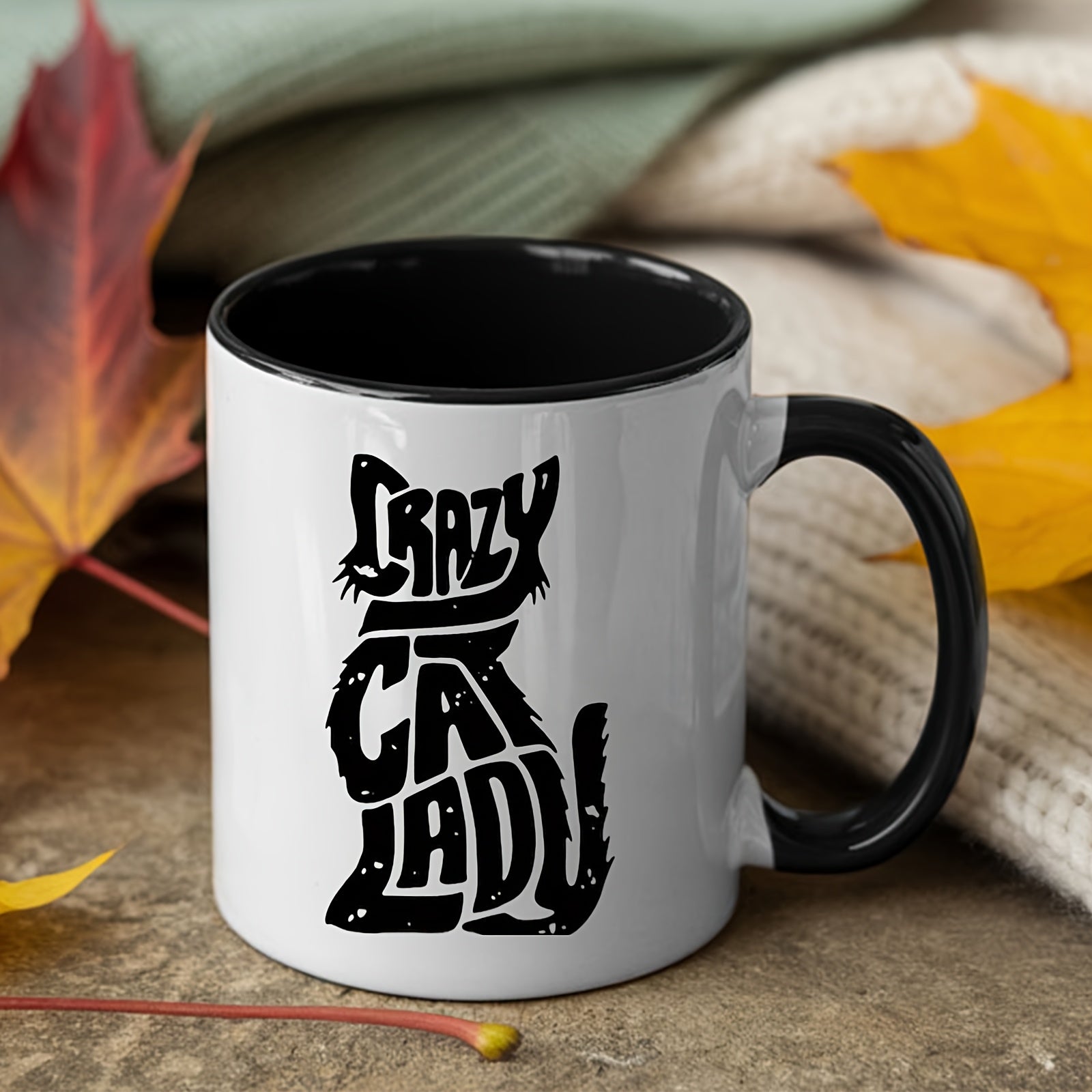Tailorly Black Accent 11 oz Mug - funny cat themed