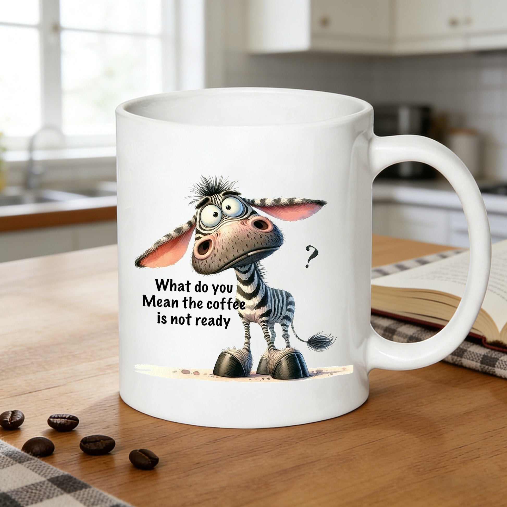 Tailorly White Ceramic 11 oz Mug - cartoon