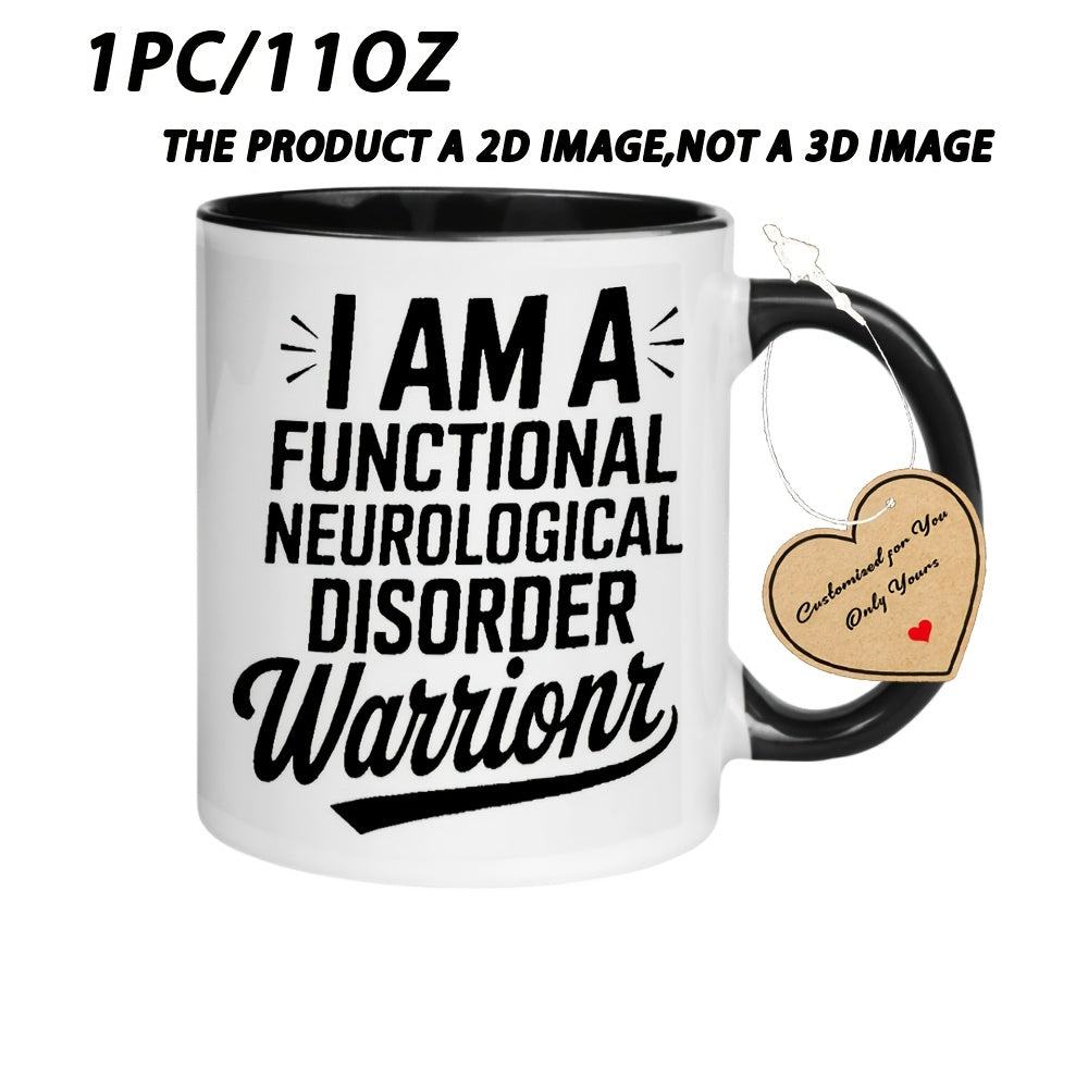 Tailorly Black Accent 11 oz Mug - Warrior Text