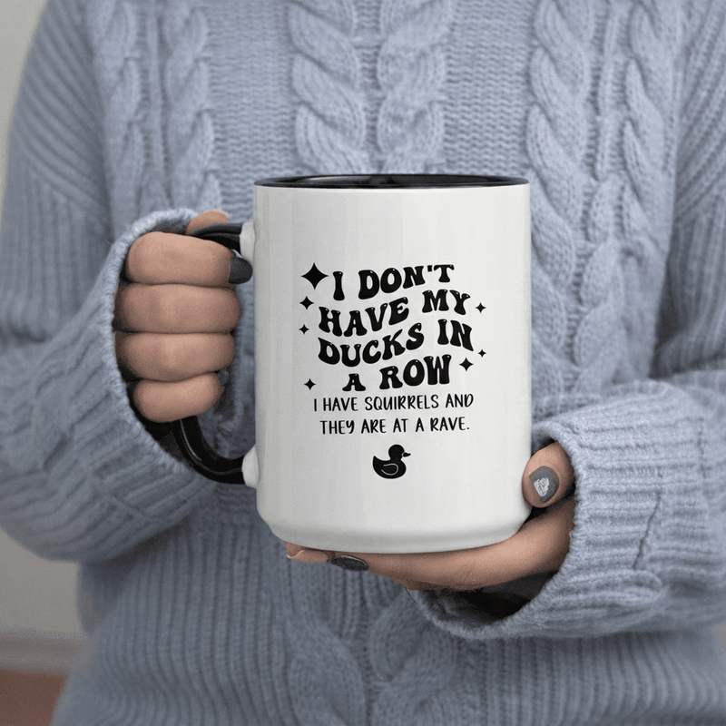 Tailorly Black Accent 11 oz Mug - I Have Squirrels
