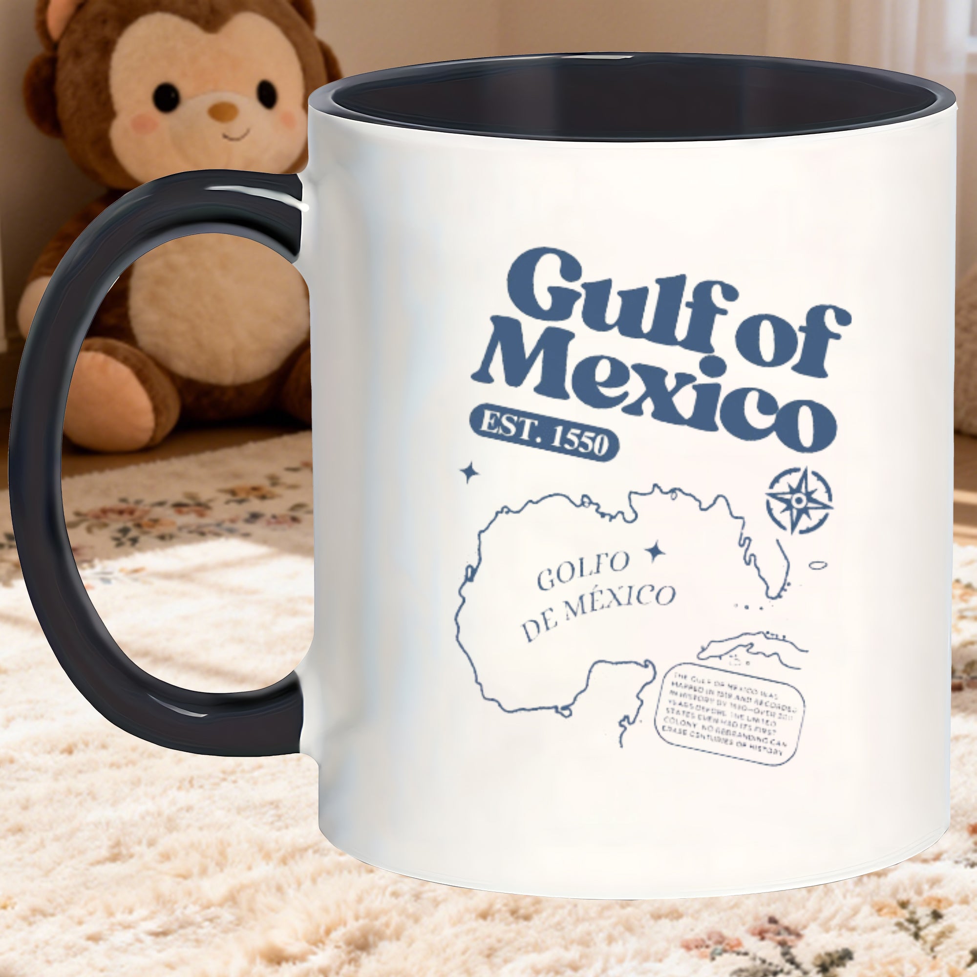 Tailorly Black Accent 11 oz Mug - durable ceramic microwave safe coffee gulf of mexico mugs christmas decorations travel hot drink mug thanksgiving new