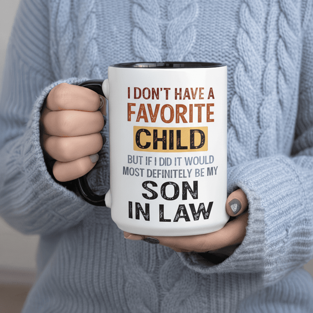 Tailorly Black Accent 11 oz Mug - Have A But If My Son In Law