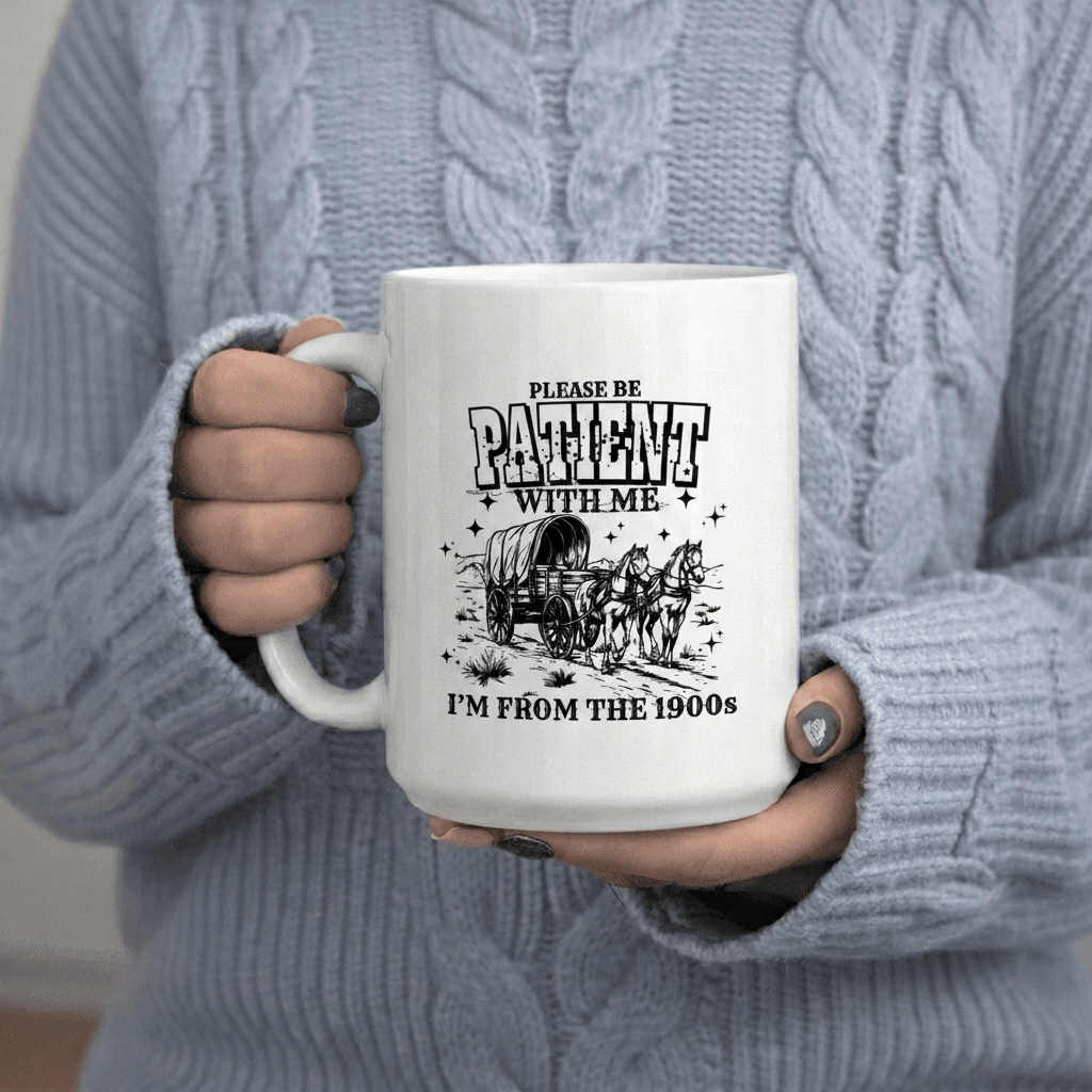 Tailorly White Ceramic 11 oz Mug - Abstract
