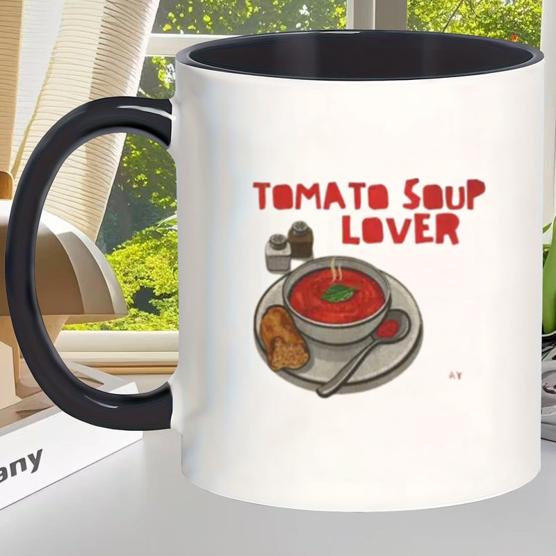 Tailorly Black Accent 11 oz Mug - large tomato