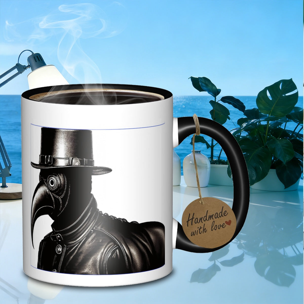 Tailorly Black Accent 11 oz Mug - plague themed design