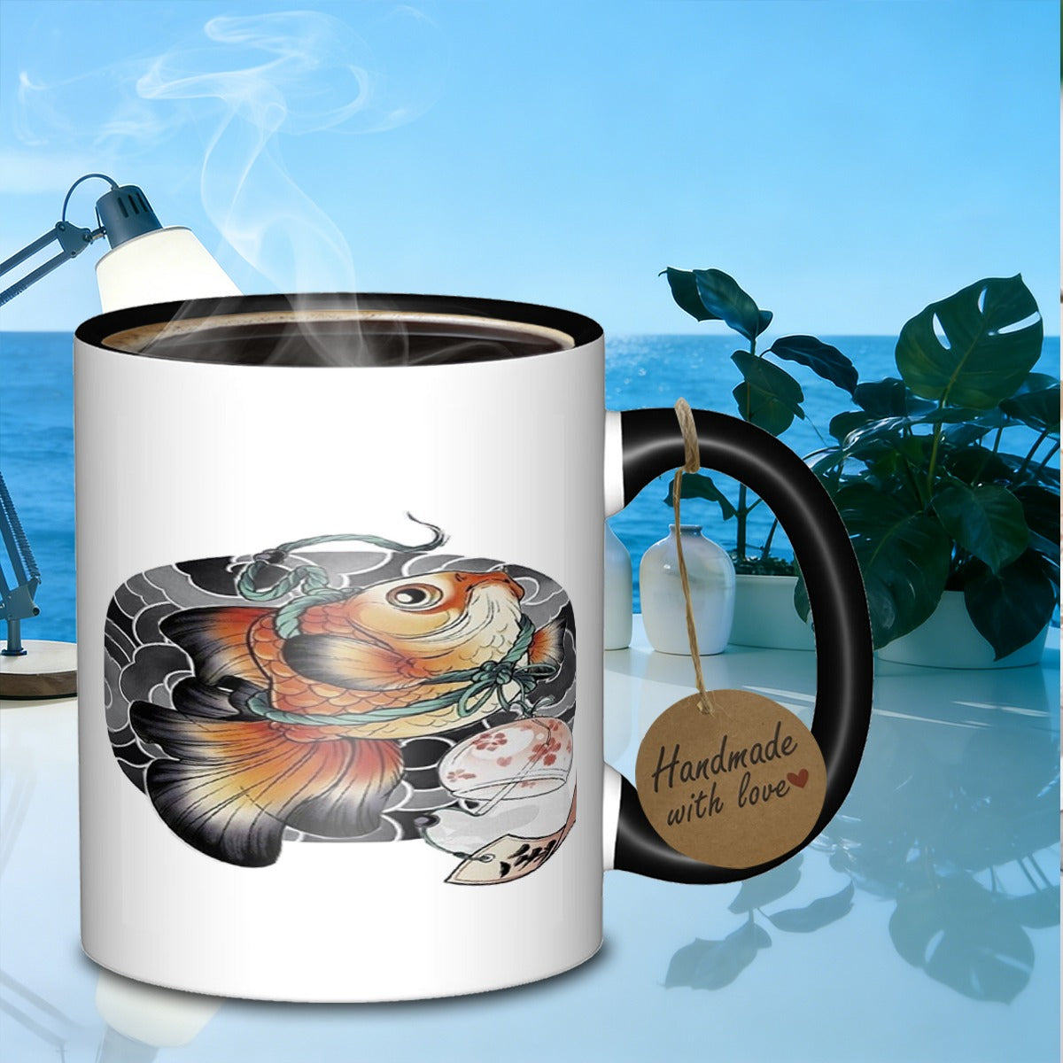 Tailorly Black Accent 11 oz Mug - design ceramic mug suitable for office reusable break resistant hand wash only_c1ba4580da7e42b99ce4333e6e08931d