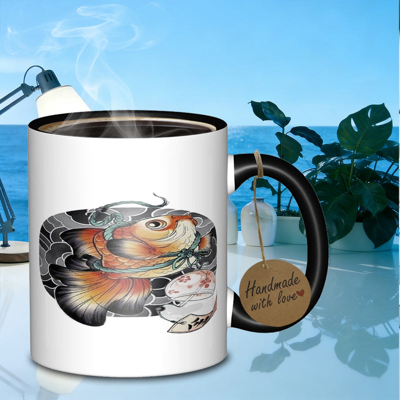 Tailorly Black Accent 11 oz Mug - design ceramic mug suitable for office reusable break resistant hand wash only_c1ba4580da7e42b99ce4333e6e08931d