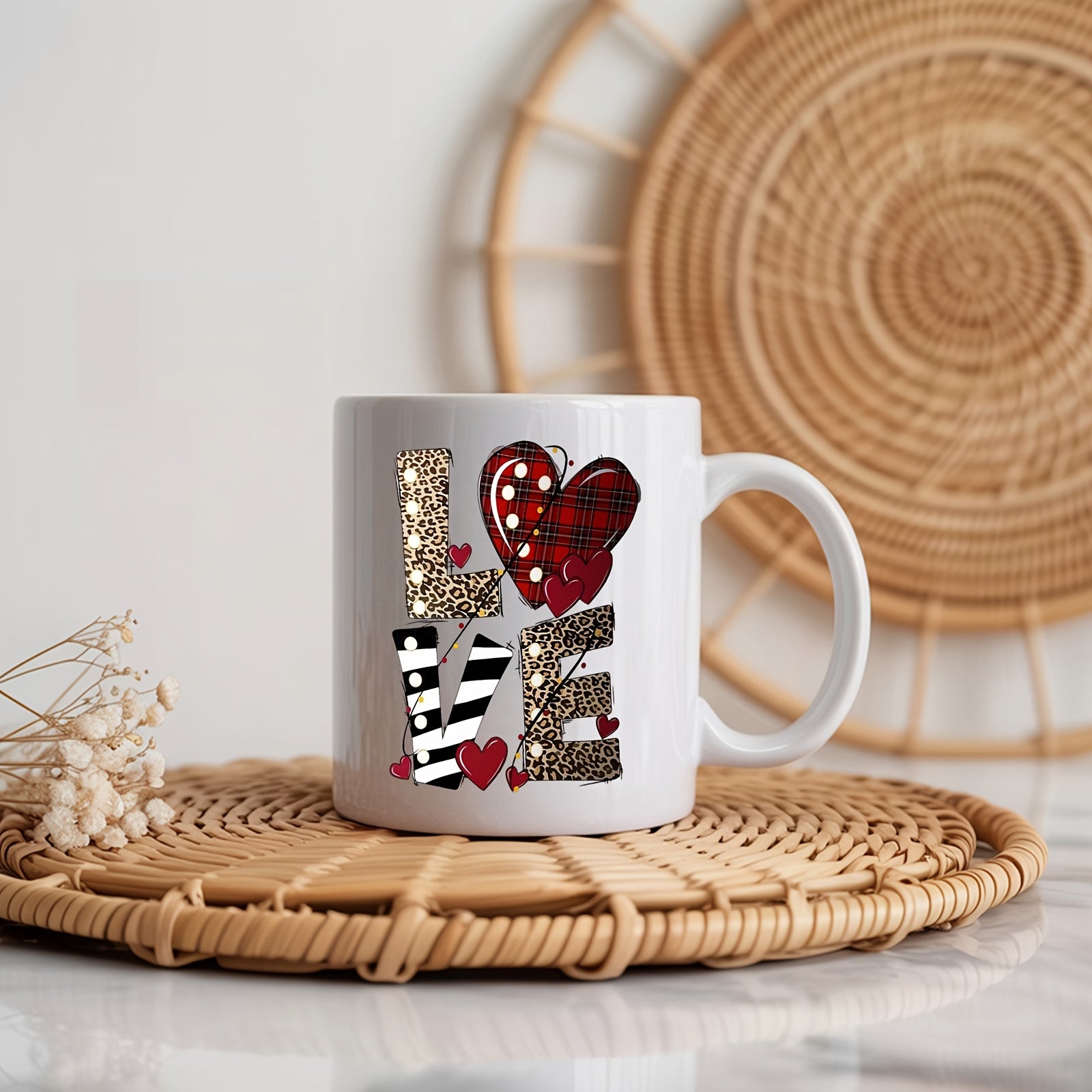 Tailorly White Ceramic 11 oz Mug - love letter