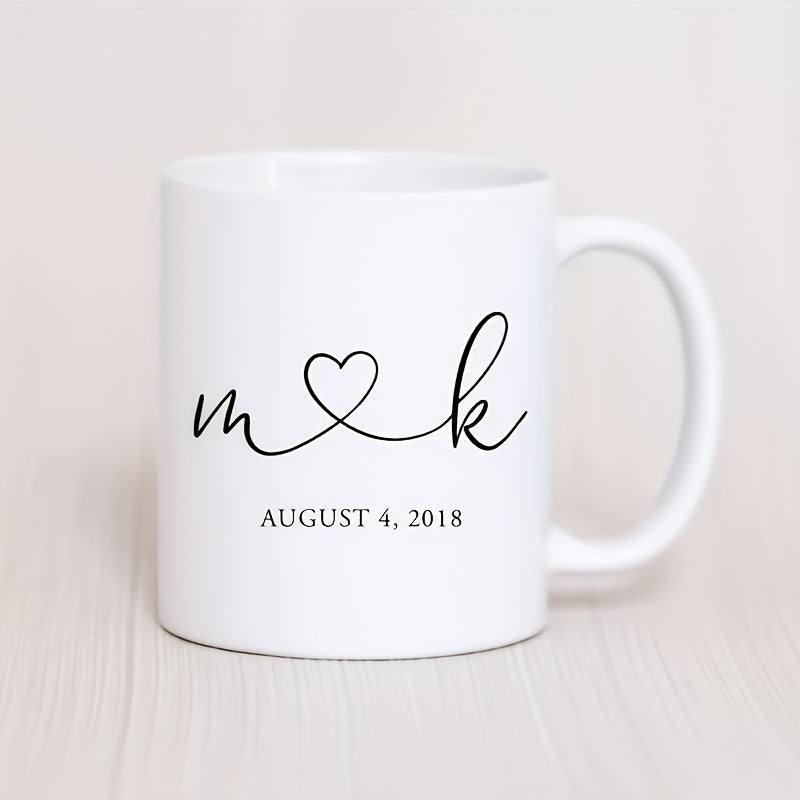 Tailorly White Ceramic 11 oz Mug - photos and logo