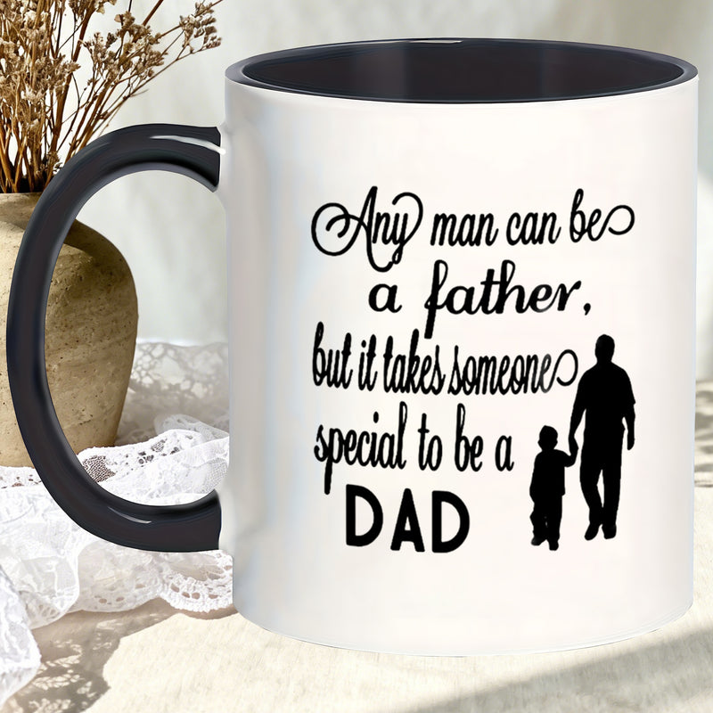 Tailorly Black Accent 11 oz Mug - a father