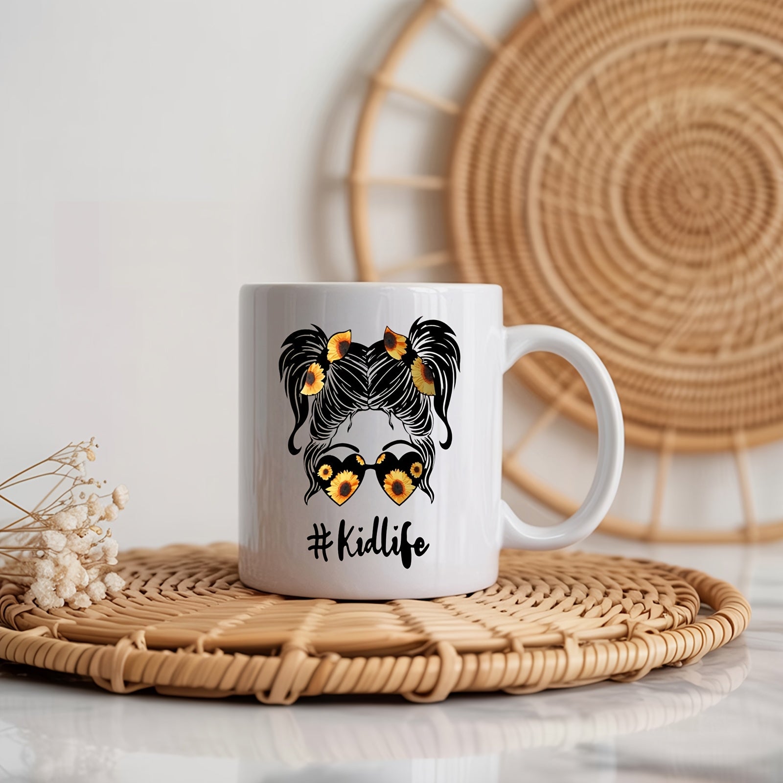 Tailorly White Ceramic 11 oz Mug - single ceramic mug for daily use christmas and birthday presents this themed mug features and is dishwasher safe