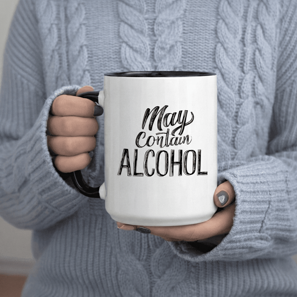 Tailorly Black Accent 11 oz Mug - Inspirational quote