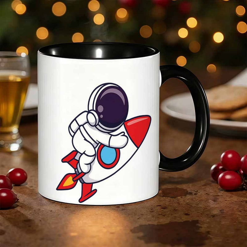 Tailorly Black Accent 11 oz Mug - golfer birthday Christmas secret Christmas gifts text