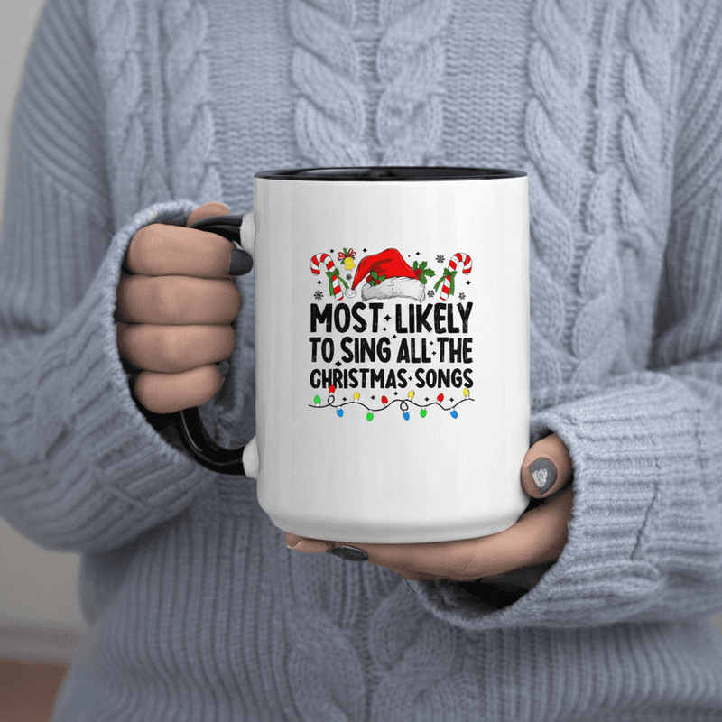 Tailorly Black Accent 11 oz Mug - Funny Holiday Humor