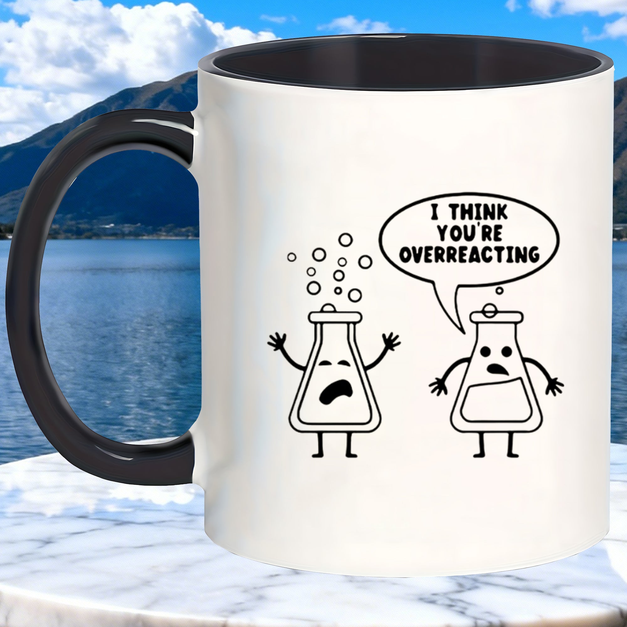 Tailorly Black Accent 11 oz Mug - novelty black handle i for youre design