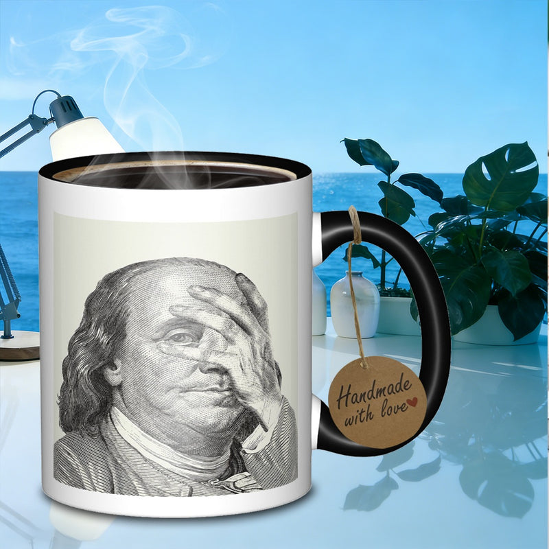 Tailorly Black Accent 11 oz Mug - covering facedurable home mug galaxy mug suitable for daily work outdoor trips travel and used as a