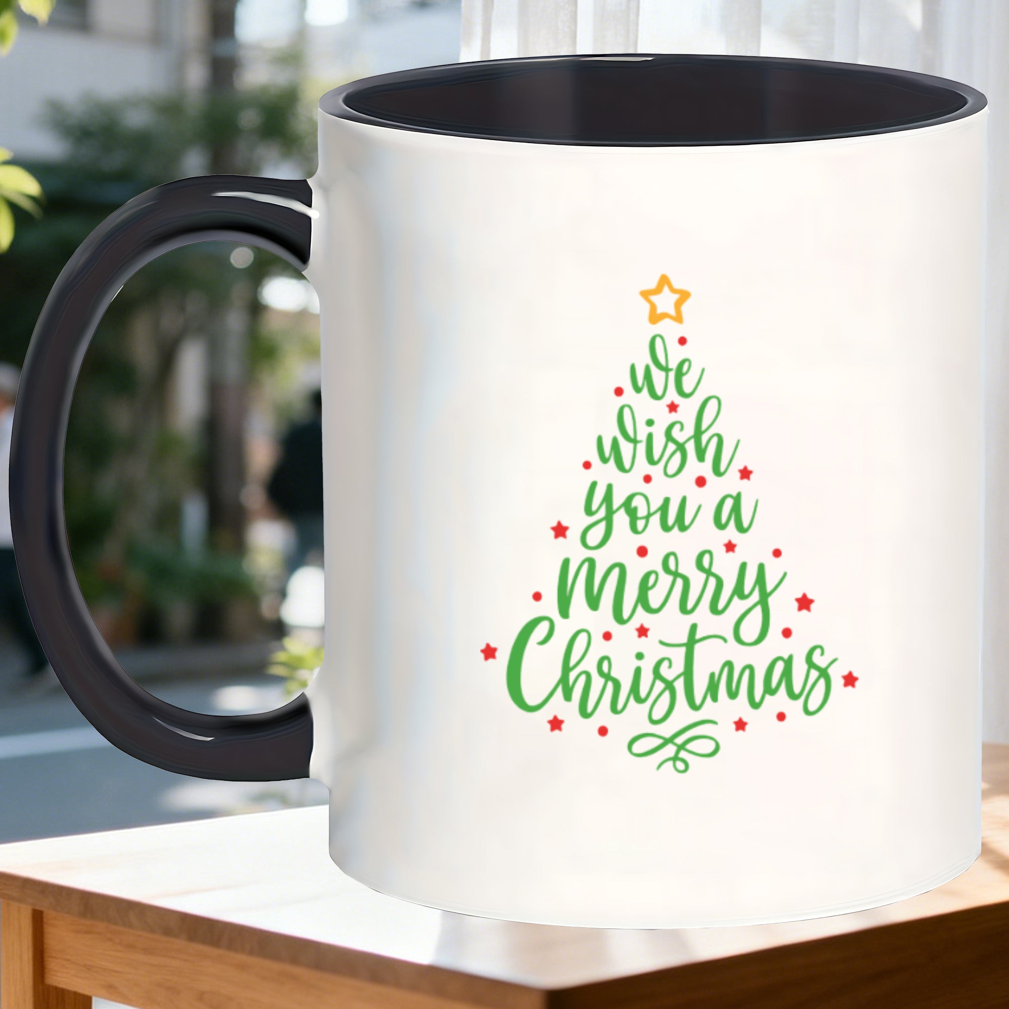 Tailorly Black Accent 11 oz Mug - festive theme