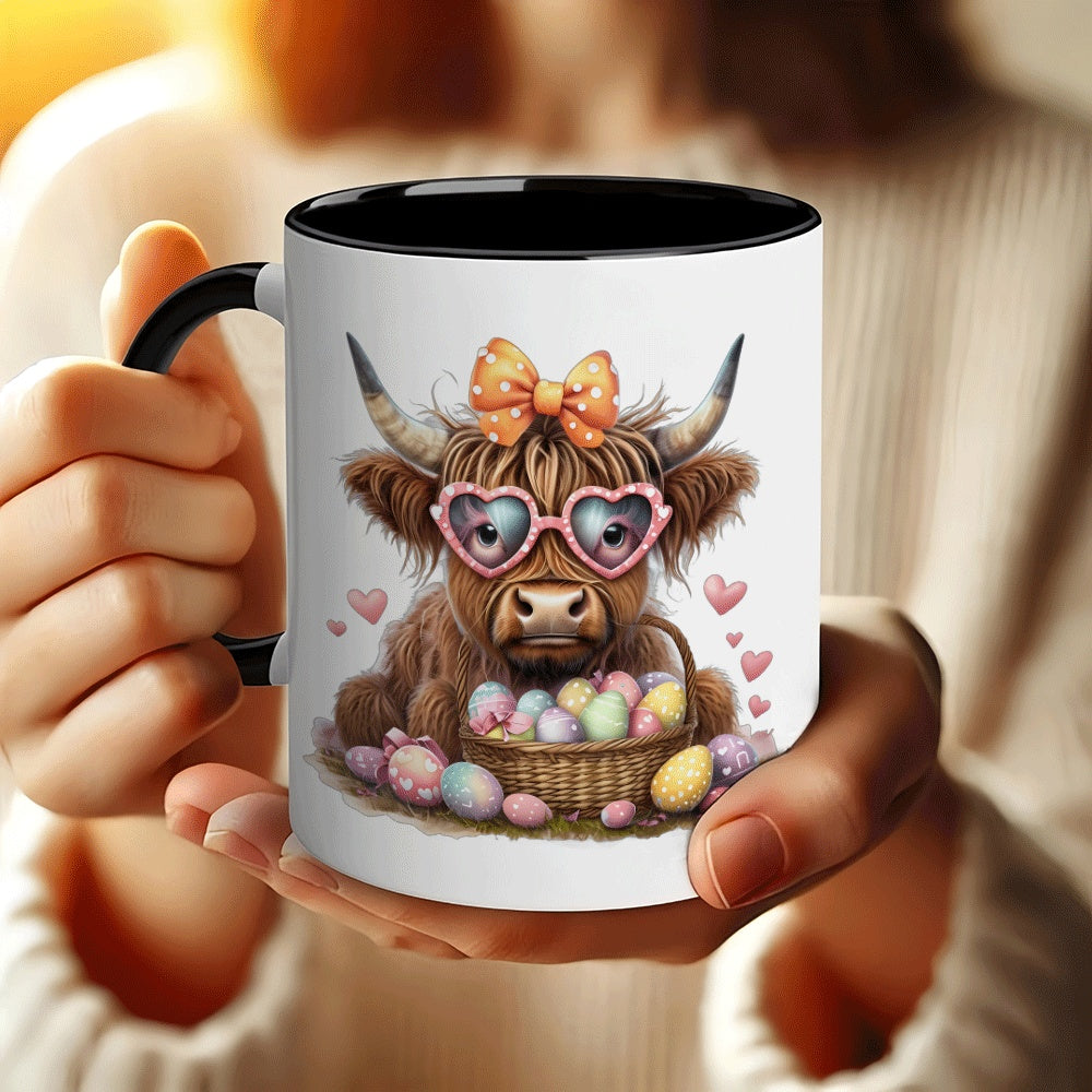 Tailorly Black Accent 11 oz Mug - stacked dachshund
