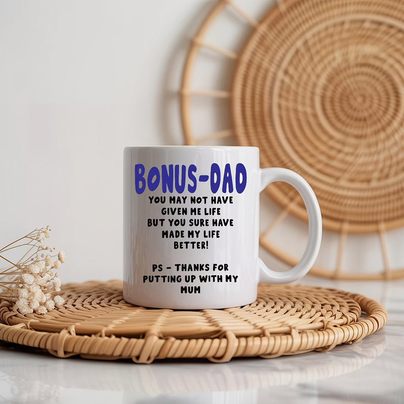Tailorly White Ceramic 11 oz Mug - dad themed text