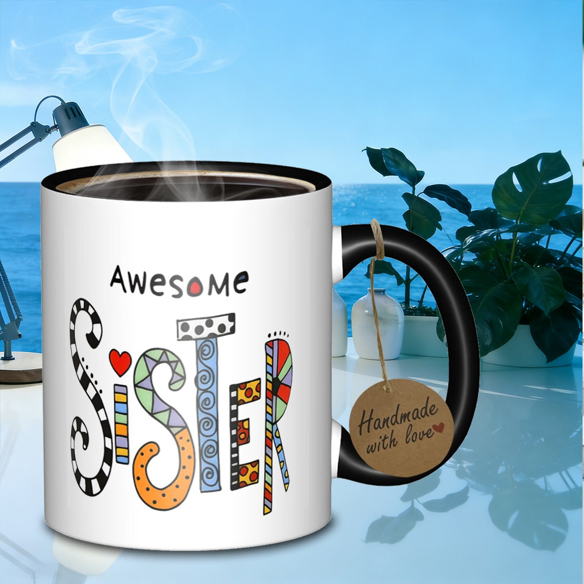 Tailorly Black Accent 11 oz Mug - awesome sister design